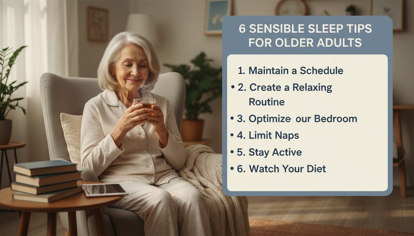 Illustration for blog section about: 6 Sensible Sleep Tips for Older Adults, image 2