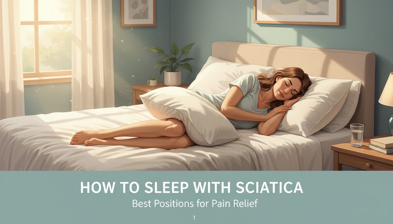 Illustration for blog section about: How to Sleep with Sciatica: Best Positions for Pain Relief, ima