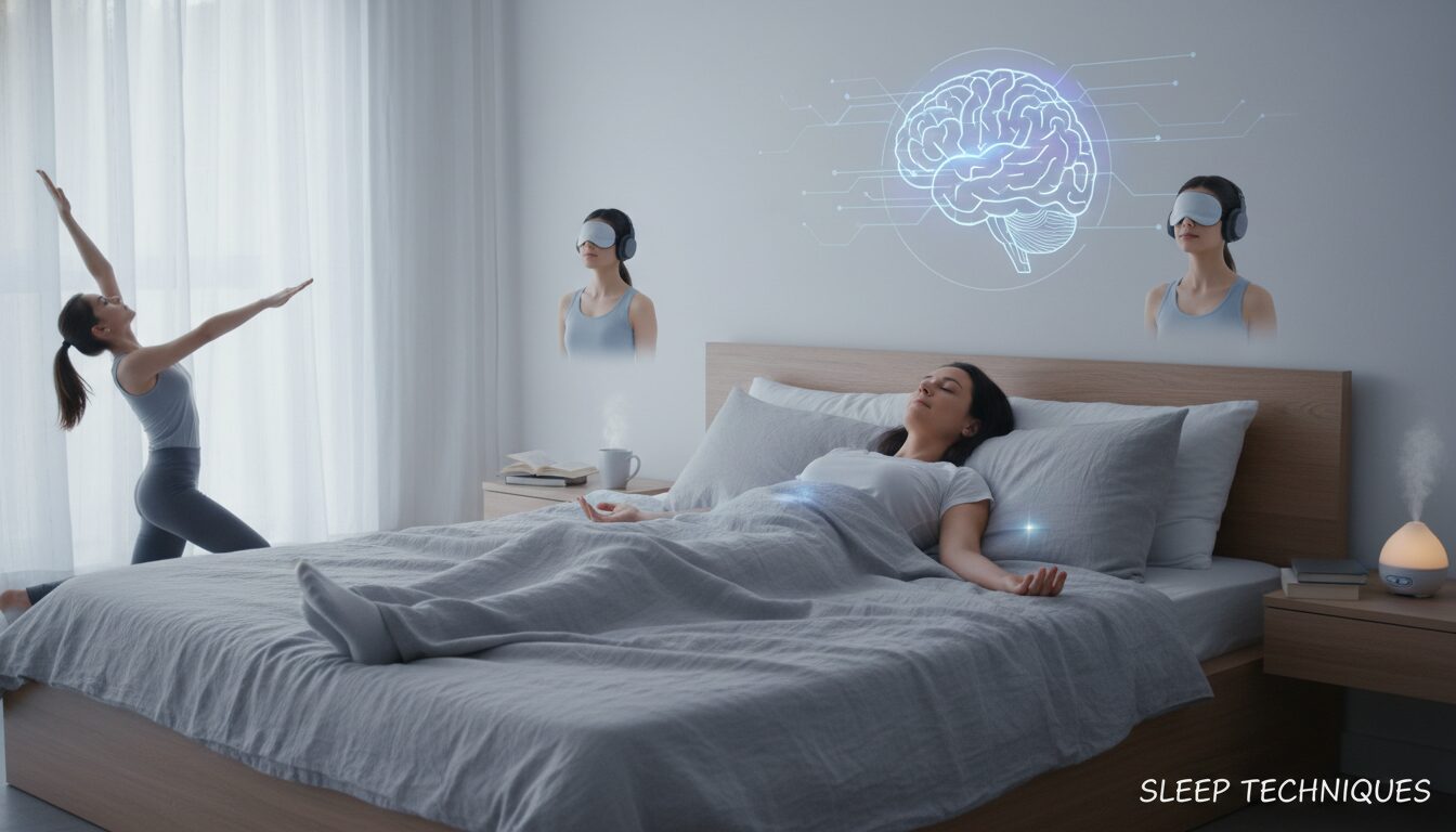 Illustration for blog section about: techniques for falling asleep, image 1