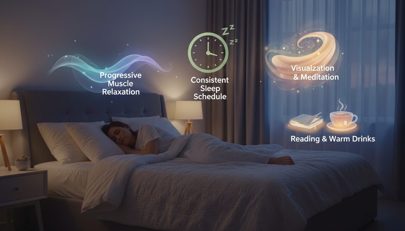 Illustration for blog section about: techniques for falling asleep, image 2