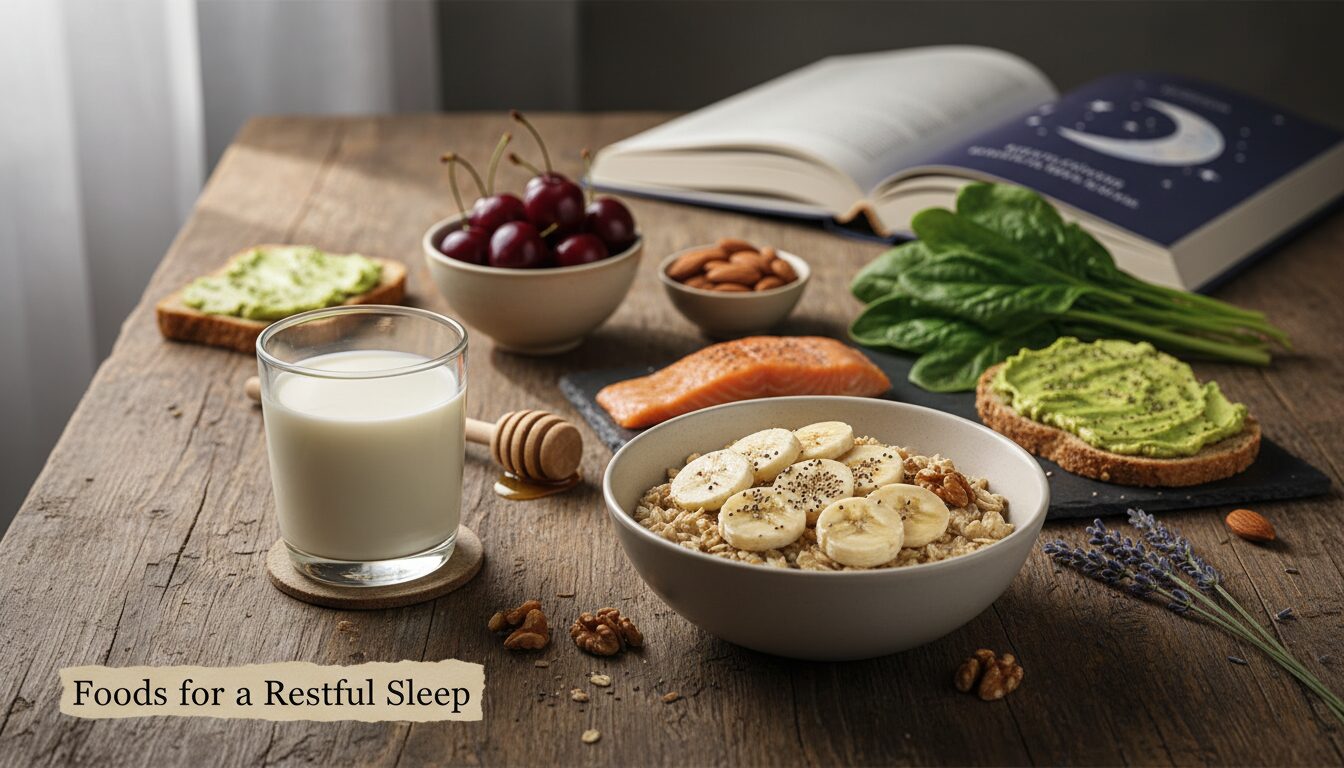 Illustration for blog section about: important foods for sleep, image 1