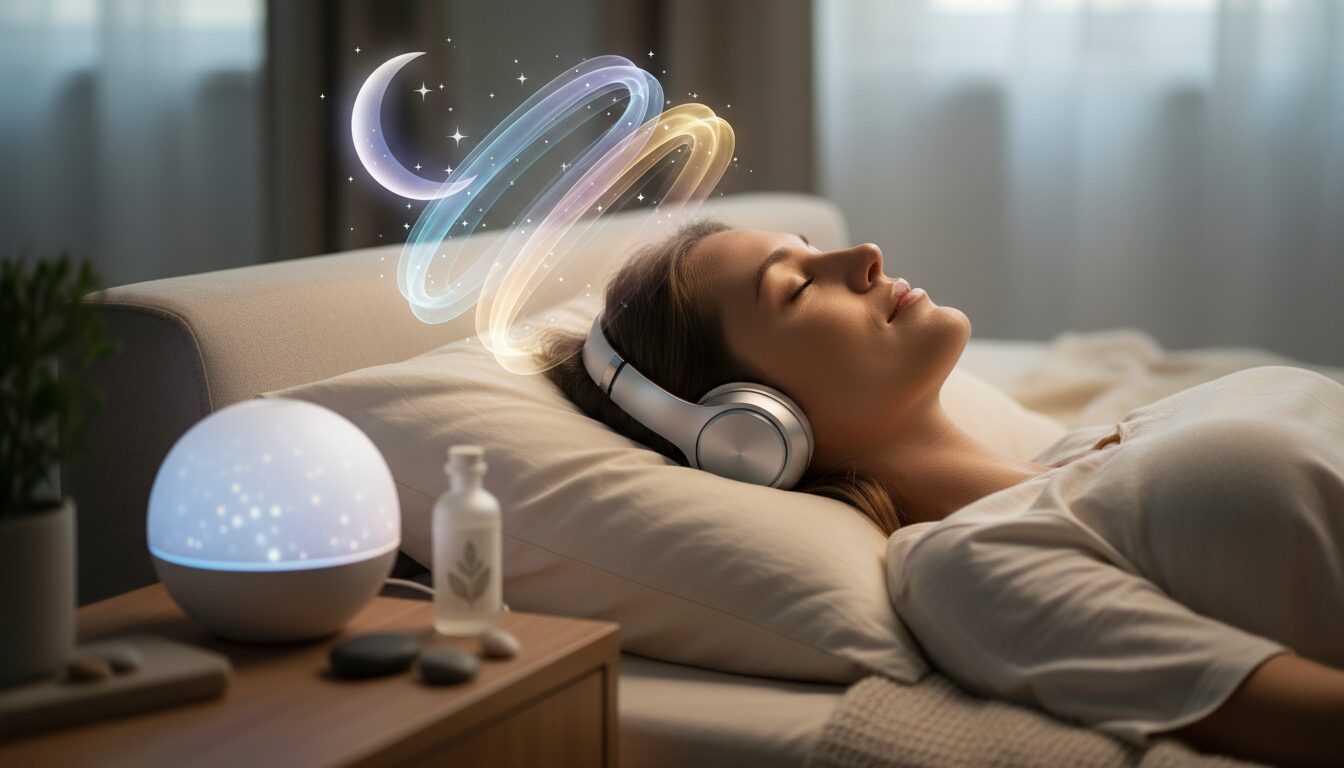 Illustration for blog section about: Sound therapy for better sleep, image 1