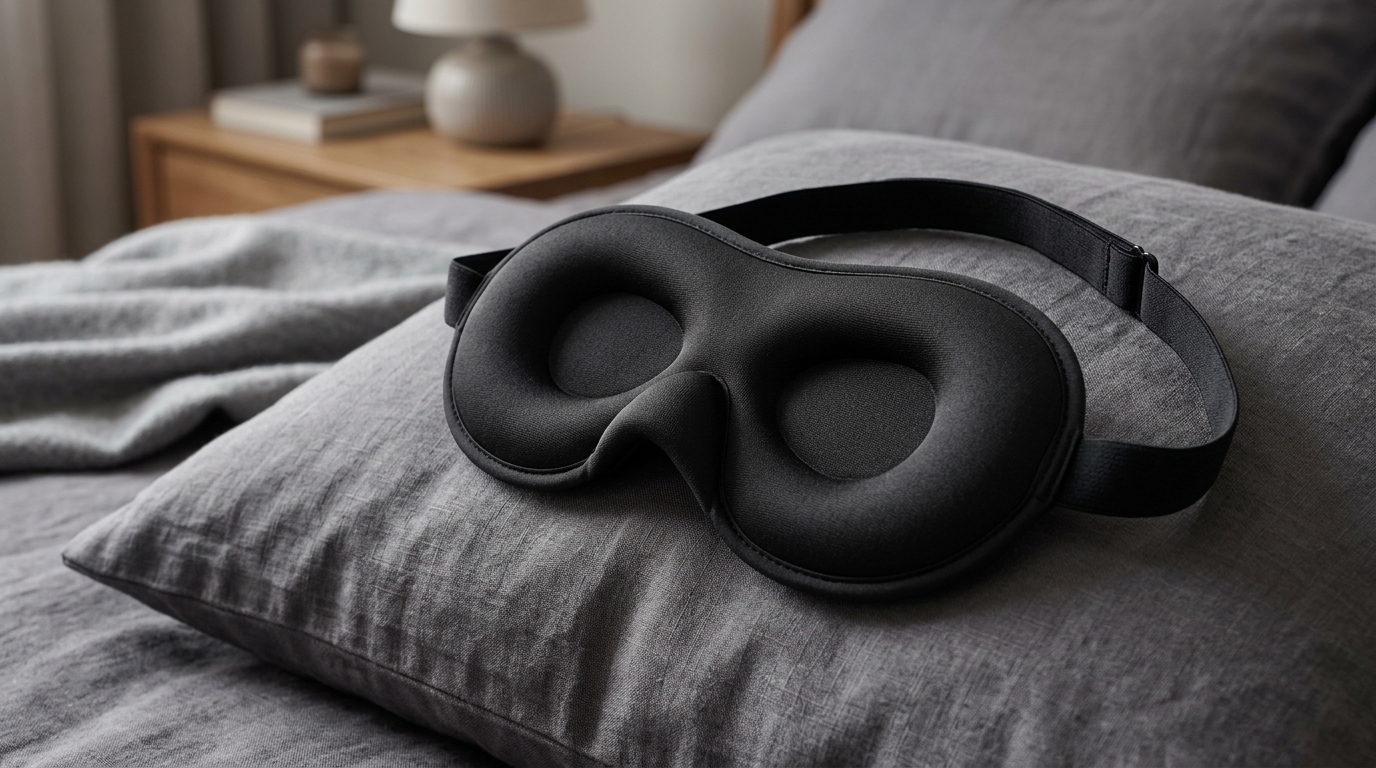 Illustration for blog section about: MZOO Luxury Sleep Eye Mask for Side Sleeper Men Women, Zero Eye